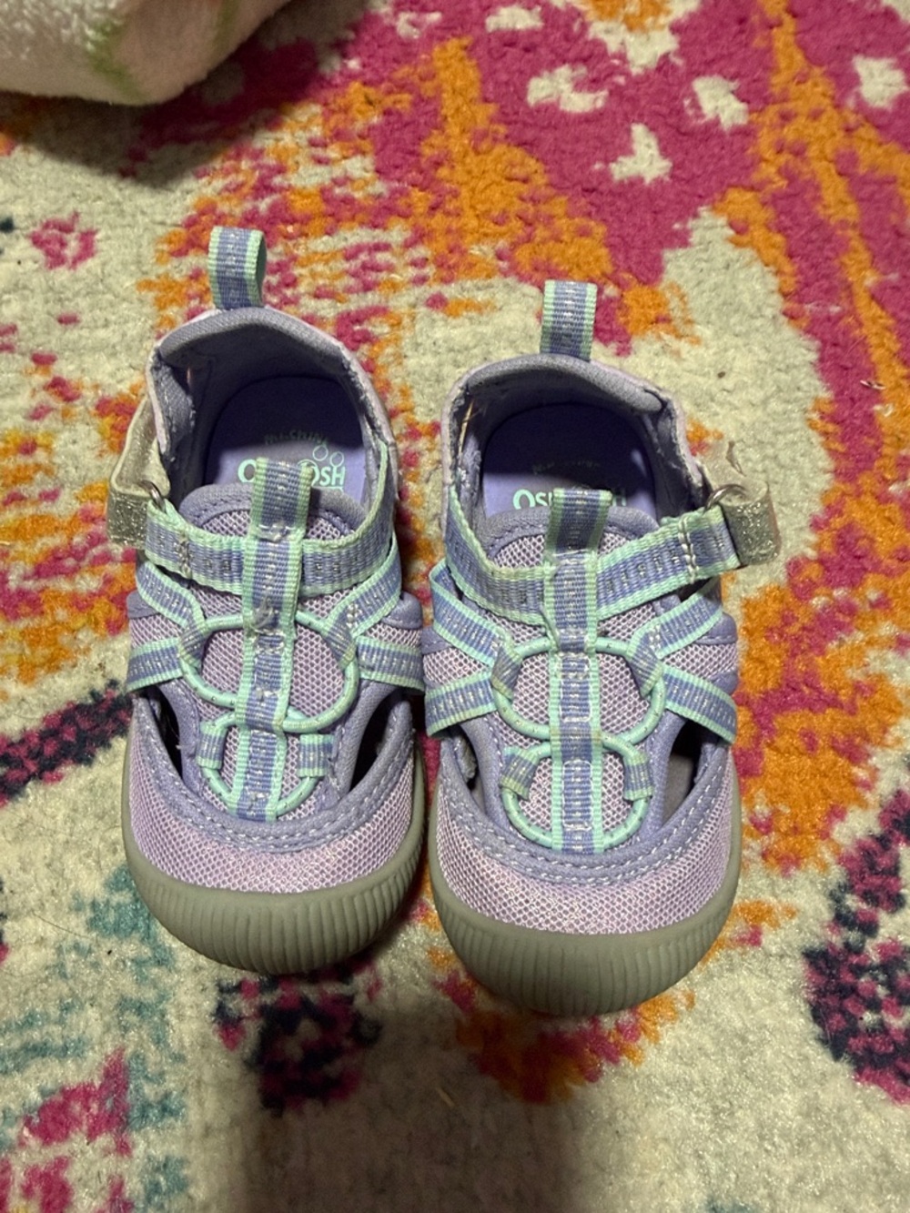 OshKosh B'gosh Purple and Mint Green Kids Sandals